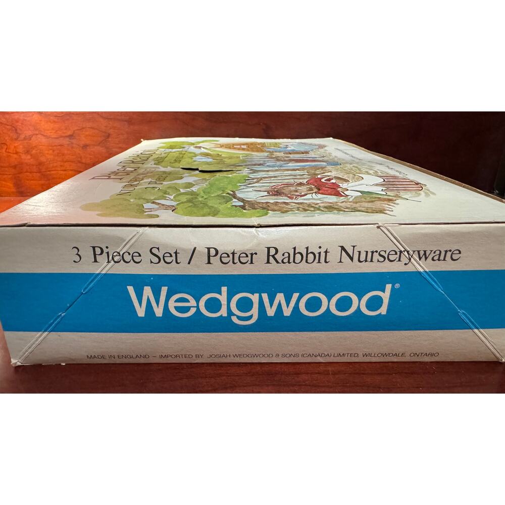 Vintage Wedgwood Beatrix Potter Mrs Tiggy Winkle 3 Piece Dish Set Plate Cup Bowl - Picture 2 of 11